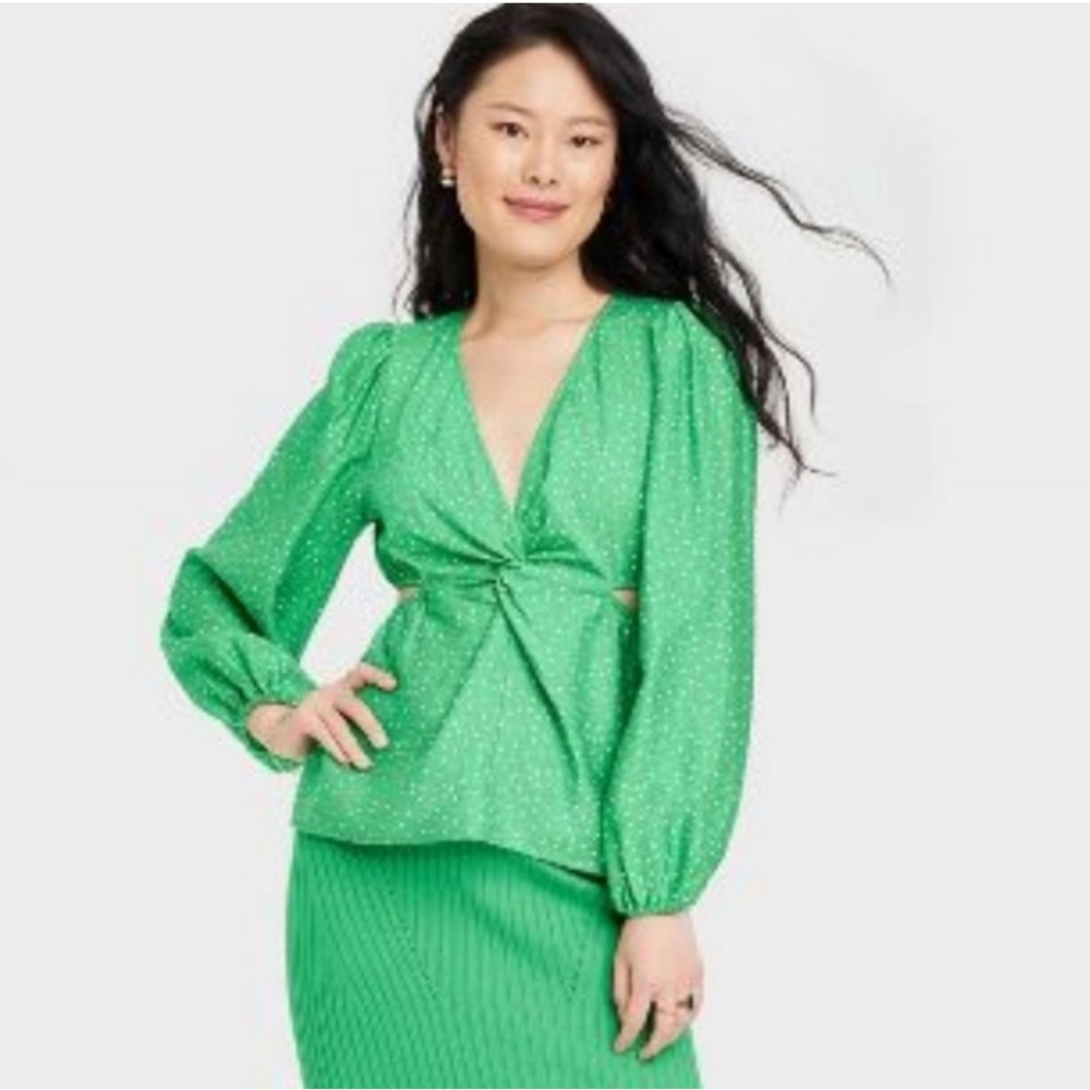 a new day Puff Sleeve Top. Size Medium  NEW with Tags!